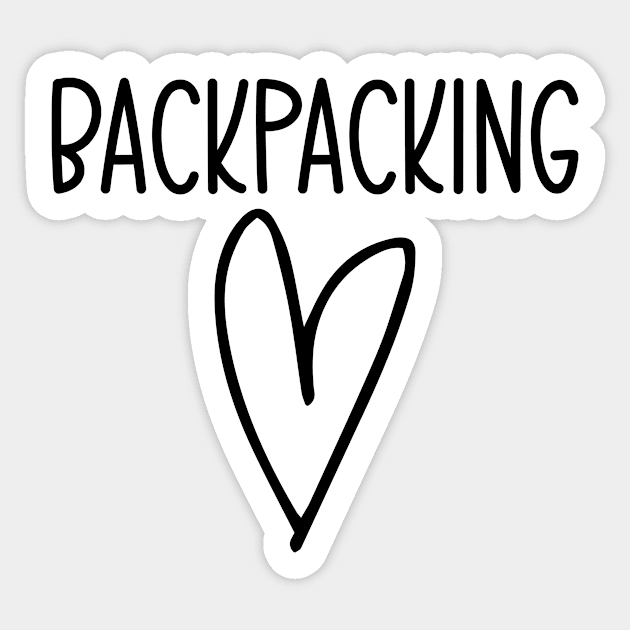 Backpacking Heart Sticker by HaroonMHQ